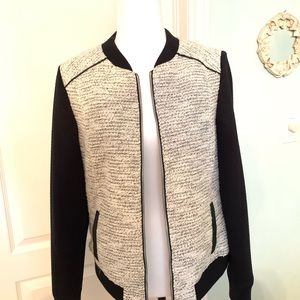 Ladies bomber style jacket- with gold thread Banana Republic medium